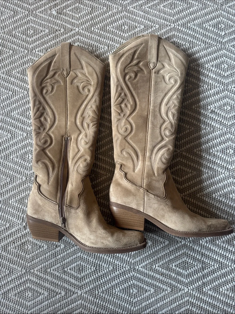 wild fable Beige Western Knee-High Boots